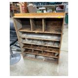 Vintage wooden cubby