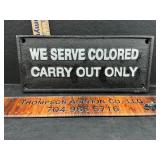 Cast iron sign
