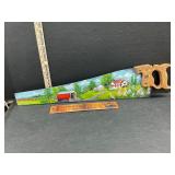 Painting on hand saw