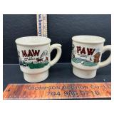 2 vintage coffee cups