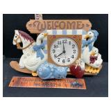 Vintage Cottage Plastic Clock