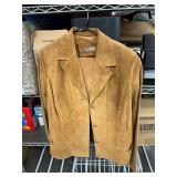 Leather jacket and skirt