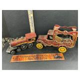 Cast iron truck and train