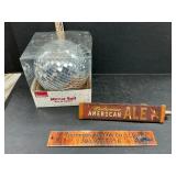 Mirror Ball & Budweiser Tap Handle