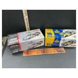 2 die cast race cars