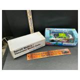 2 die cast race cars