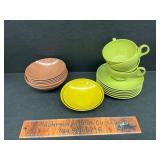 Melamine Melmac cups,plates and bowls