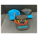 3 Carolina Panthers hats