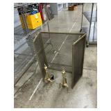 End irons and fire screen