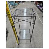 Metal and glass table