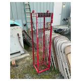 Metal rack on wheels