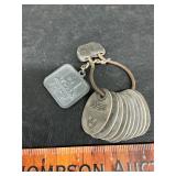 Badin Alcoa key ring and tags