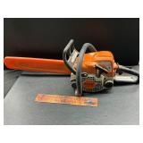 Running STIHL MS 170 chain saw