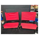 Folding stadium seats