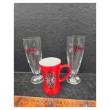 Harley Davidson glasses and a mug