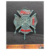 Cast iron fireman coat rack