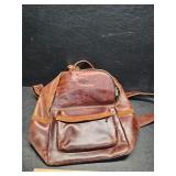 Leather backpack