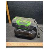 Ego battery and charger powers on