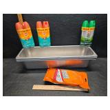 Stainless trays and contents