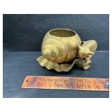 Heavy brass snail