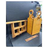 Wood shelf and box decor