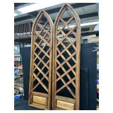 2 wooden arches decor