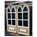 2 wooden arches decor