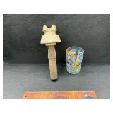 Disney glass and vintage insulator