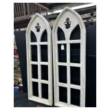 2 wooden arches decor