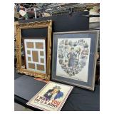 Picture,frames and a sign