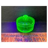 Uranium glass powder jar