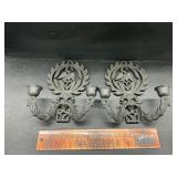 Cast iron candle sconces