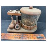 Tobacco jar and 3 pipes