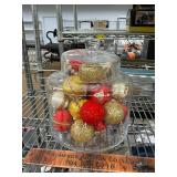 Glass jar with ornaments