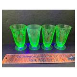 Uranium glass glasses