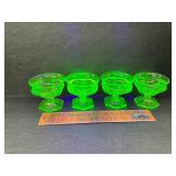 Uranium glass dessert cups