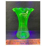 Uranium glass vase