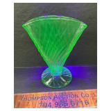 Uranium glass vase