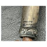 Umbrella with sterling silver handle