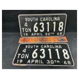 2 1968 SC tags