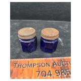 Cobalt blue Noxzema jars