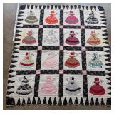 Handmade Quilt ï¿½Colonial Girlï¿½ owner made in 1953