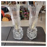 2 Crystal Candle Stands