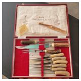 Sheffield Antler Handle Knife Set