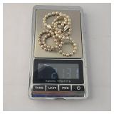 21.31g .925 Silver Bead Necklace