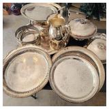 Large Silver Plate Lot