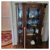 Curved Glass Cabinet. Has busted glass