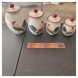 Cagle rd Pottery Seagrove 4pc Canister Set
