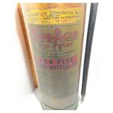 Antique brass fire extinguisher