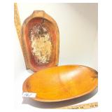 2- wooden Dough Bowls